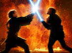 Duellen på Mustafar har blitt gjenskapt i The Clone Wars' animasjonsstil