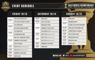 Her er tidsplanen for Halo World Championship, som starter i dag.