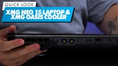 XMG Neo 15 bærbar PC og XMG Oasis-kjøler – raskt utseende